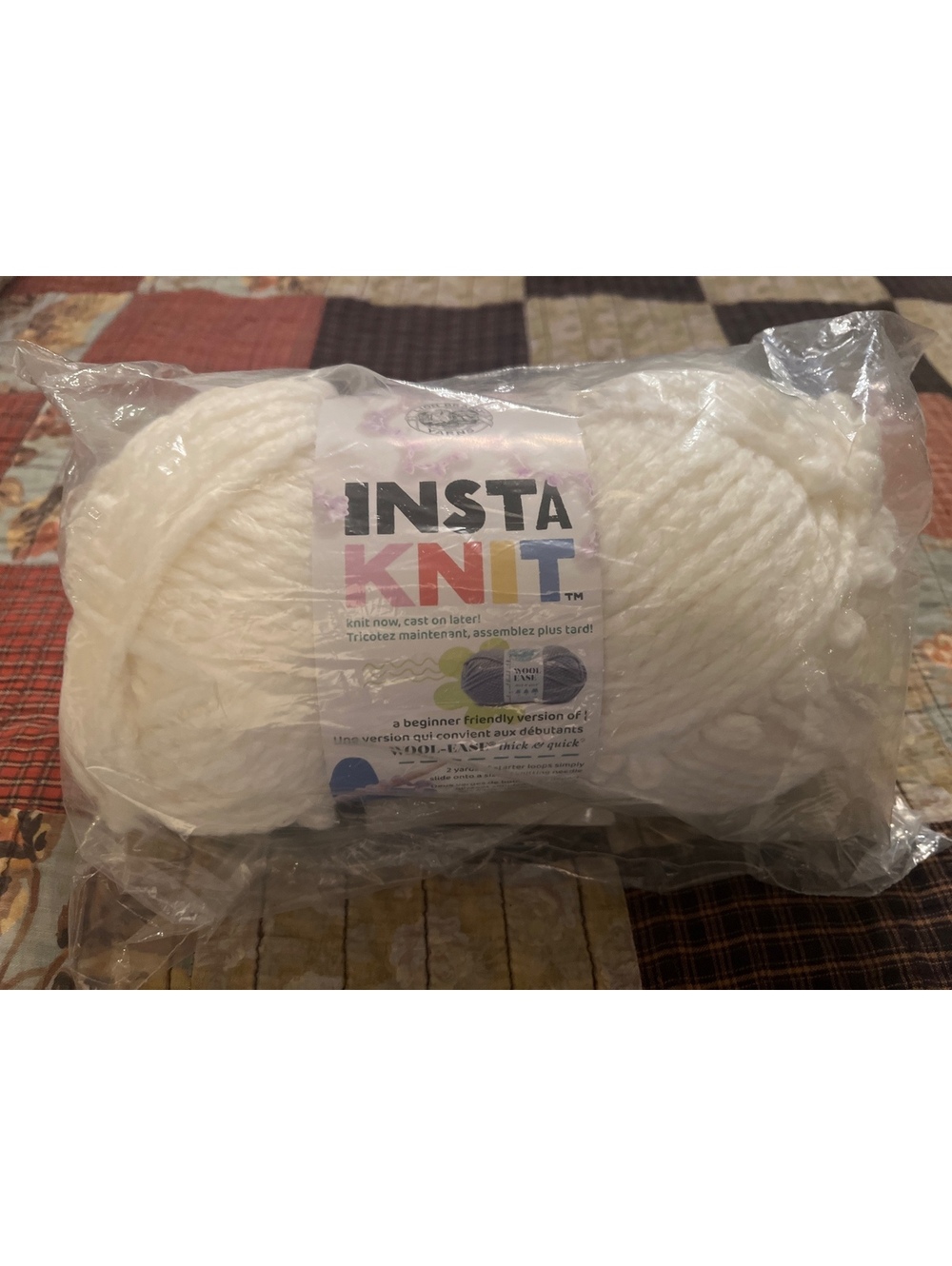 Lion Brand Insta-Knit Yarn - Creme de la Creme, 7.9 oz / 225g